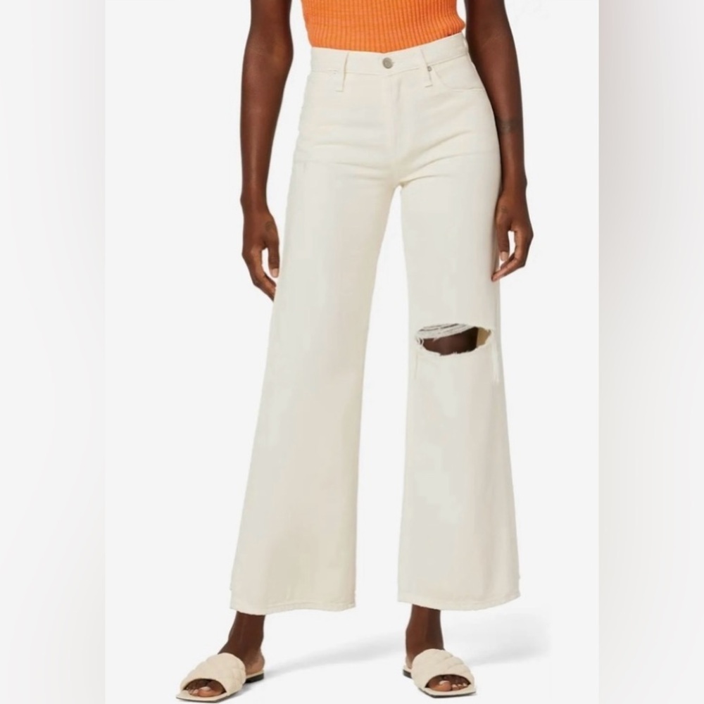 HUDSON Rosie EUC size 29 High-Rise, Wide-leg Jean in "Ecru"